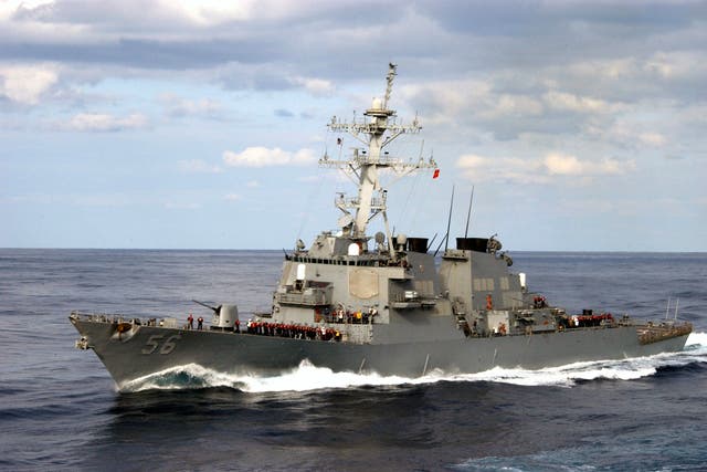 A fie image of the US warship John McCain
