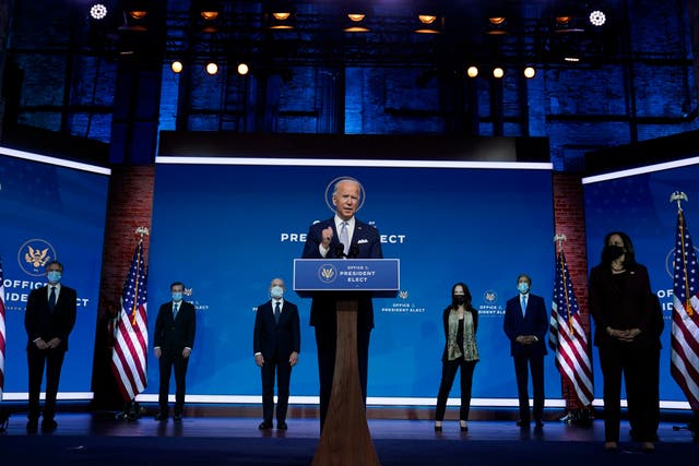 <p>President-elect Joe Biden introduces part of his national security team on Tuesday.</p>