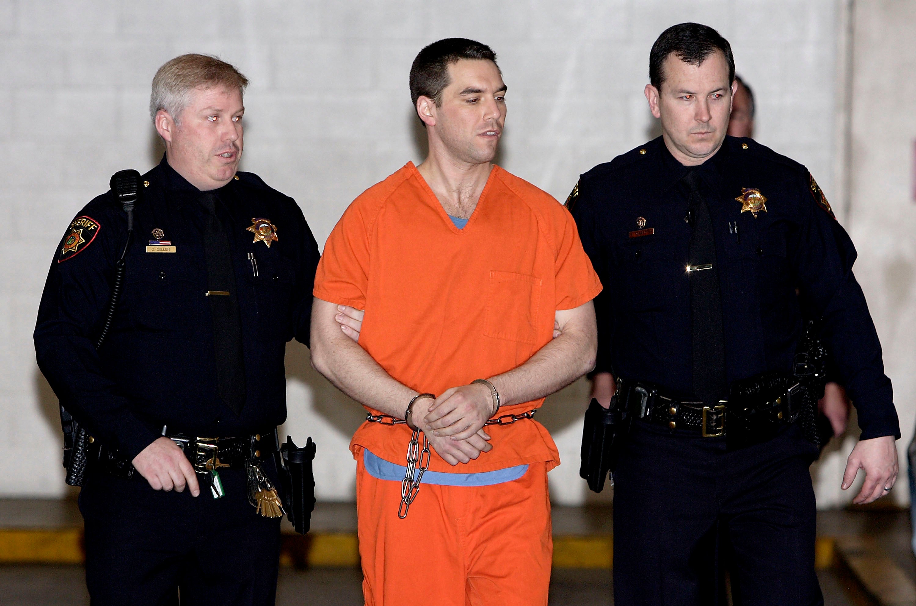 Scott Peterson, 21, was conviced in 2004 after being accused of murdering his wife and unborn son