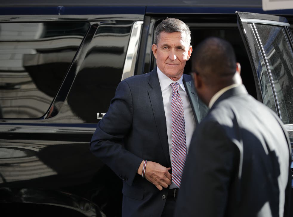 <p>Retired Army lieutenant general Flynn twice pleaded guilty to lying to the FBI. regarding his phone call with a Russian diplomat</p>