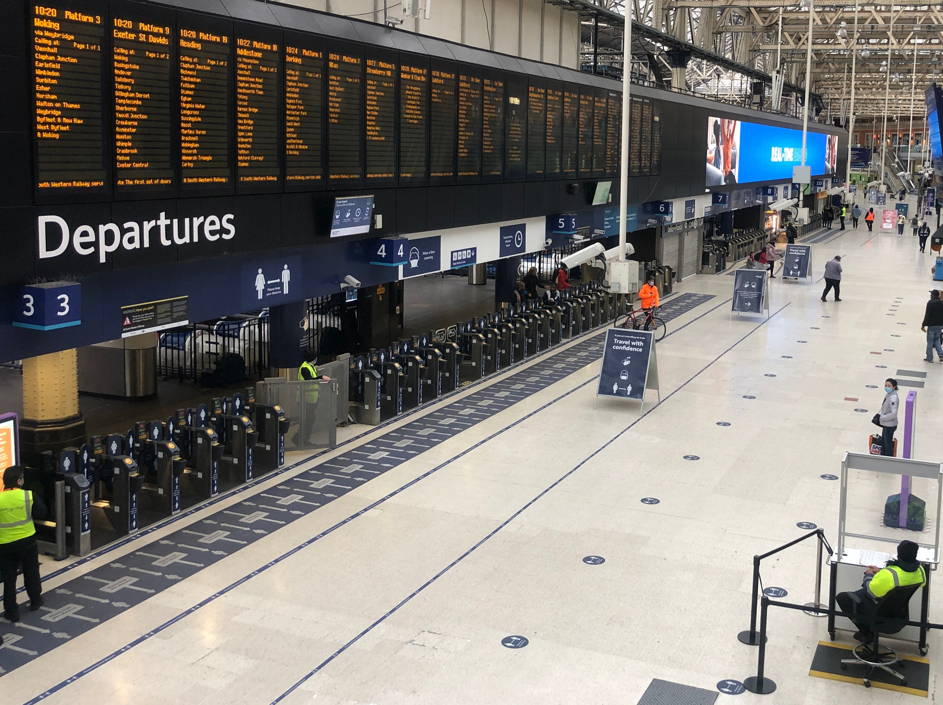 Rail life: Waterloo station in London, normally the busiest transport terminal in Europe