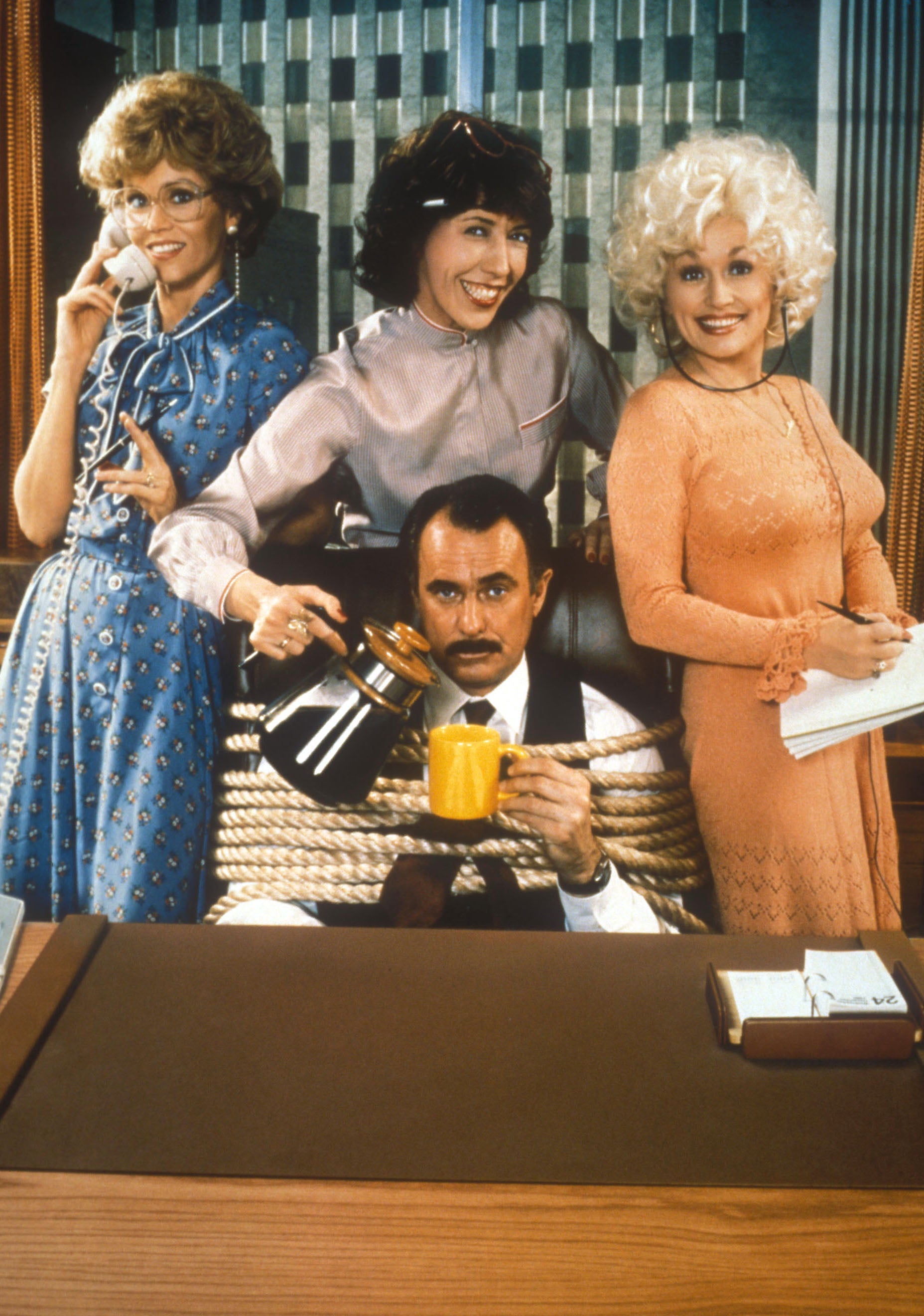 Parton and her ‘Nine to Five’ co-stars Jane Fonda, Lily Tomlin and Dabney Coleman