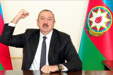 Azerbaijani leader vows to revive region ceded by Armenia