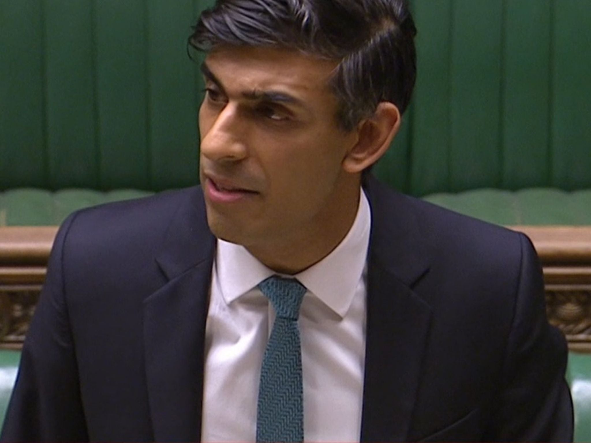 Rishi Sunak, chancellor of the exchequer, presents his comprehensive spending review