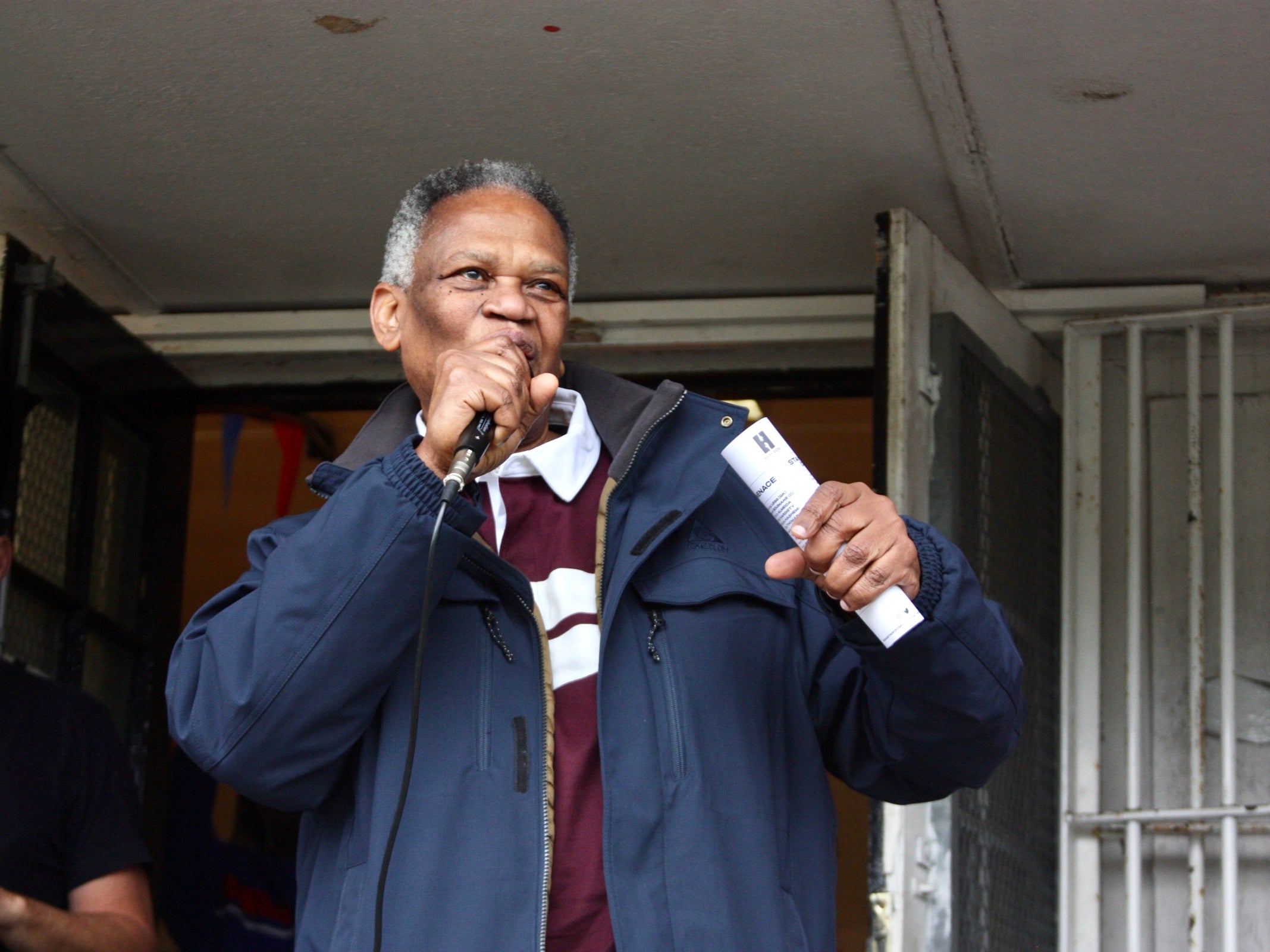 Richard Taylor, the father of Damilola, speaks at Peckham Town