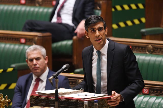 <p>Chancellor Rishi Sunak delivering his spending review in the House of Commons on Wednesday</p>