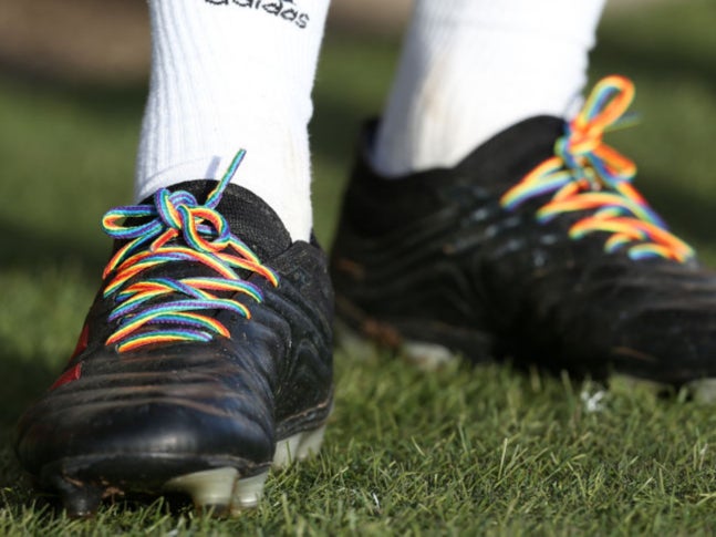 gay pride rainbow shoelaces