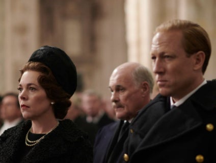 Olivia Colman and Tobias Menzies as Queen Elizabeth II and Prince Philip in ‘The Crown’