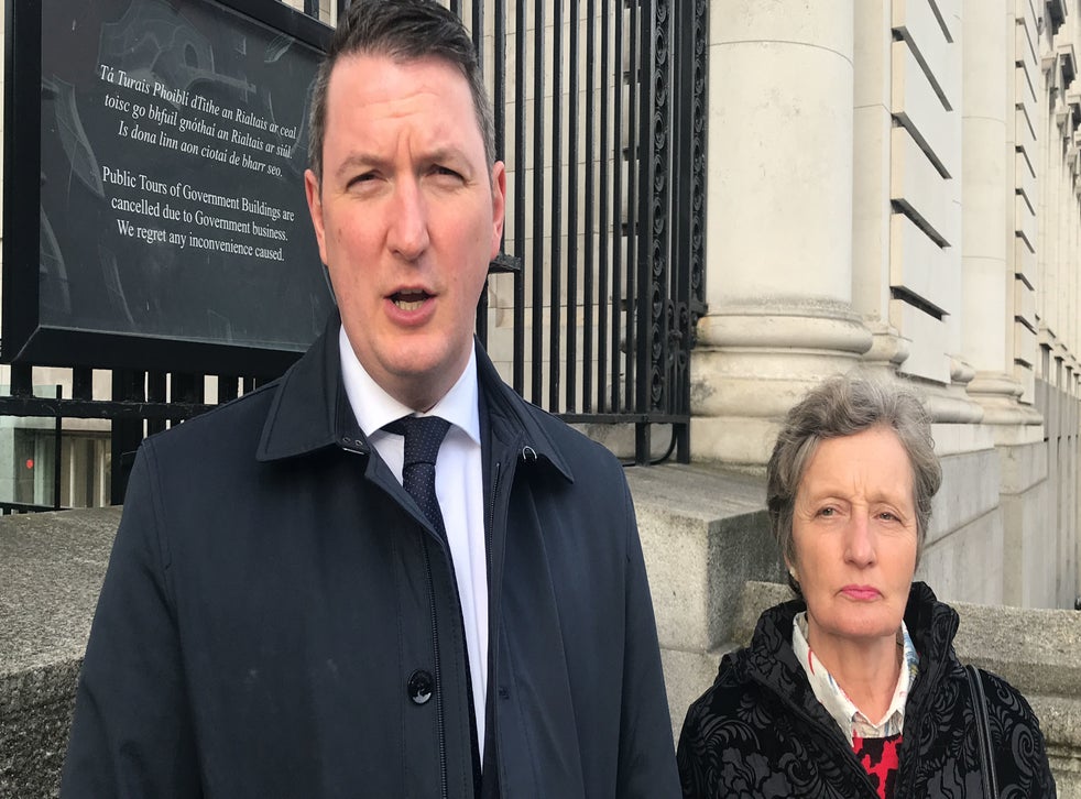 John Finucane and Geraldine Finucane, son and widow