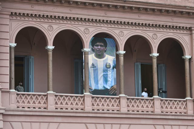 <p>Despiden a Diego Armando Maradona en la Casa Rosada, Argentina (Photo by Rodrigo Valle/Getty Images)</p>