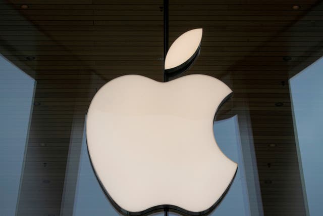 The Apple logo is seen at an Apple Store in Brooklyn, New York, on 23 October 2020