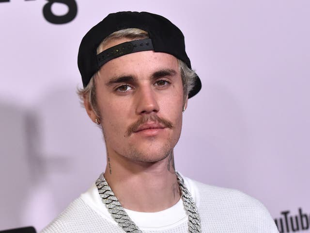 Justin Bieber pictured in 2020