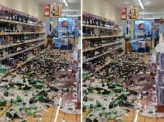 Woman smashes ‘hundreds’ of bottles of alcohol in supermarket