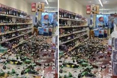 Woman smashes ‘hundreds’ of bottles of alcohol in supermarket
