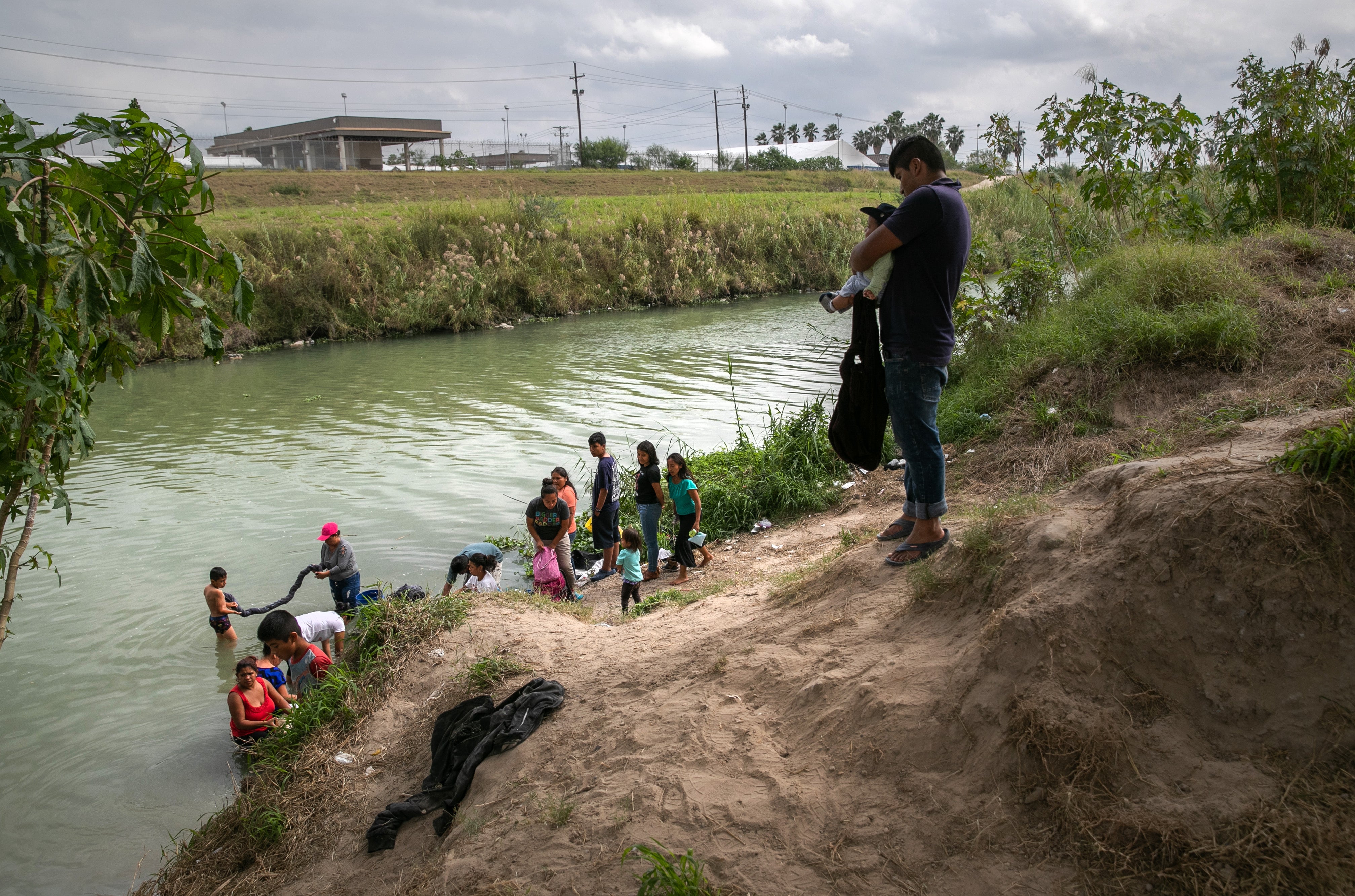Many asylum seekers have been forced to live in makeshift tent encampments along the Mexican side of the border