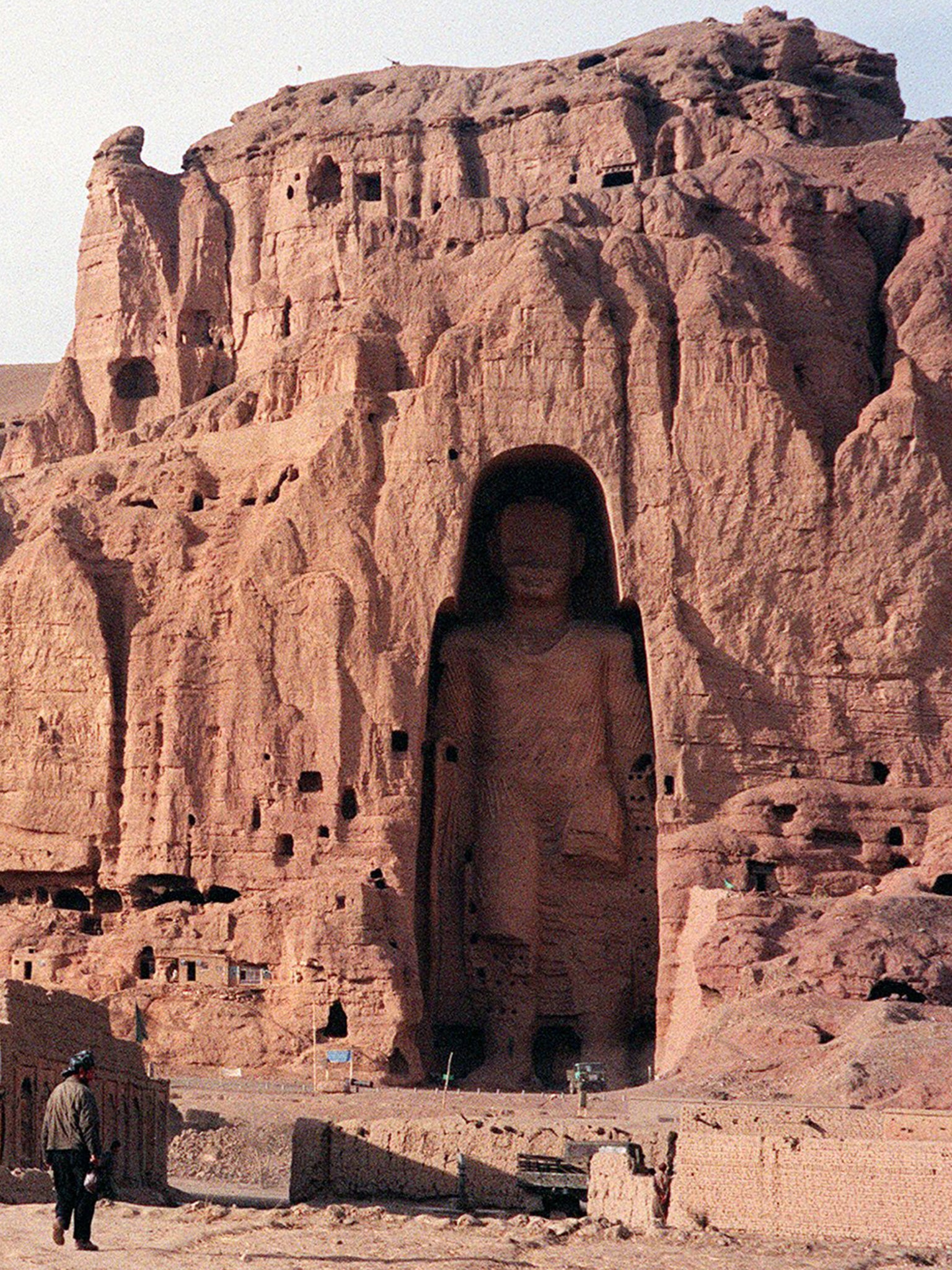 The world’s tallest standing statue of Buddha in Bamiyan in 1997