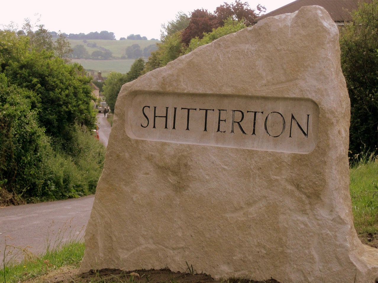 The town of Shitterton in Dorset had its name set in stone to deter people from stealing its road sign