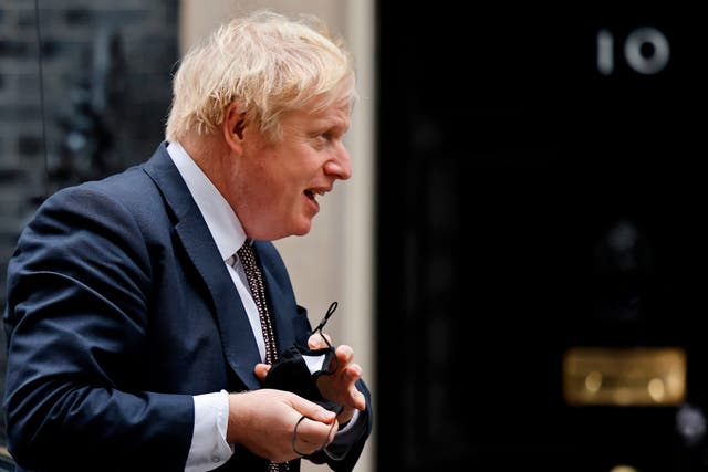 <p>Boris Johnson outside 10 Downing Street</p>
