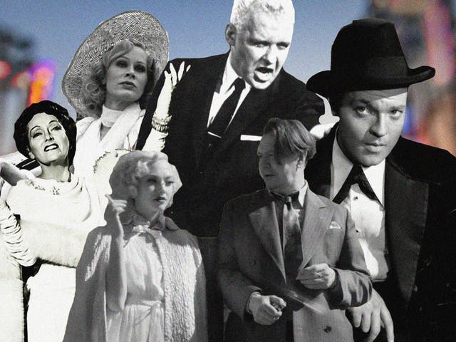 <p>Gary Oldman plays screenwriter Herman J Mankiewicz (front, alongside Amanda Seyfried as Marion Davies). ‘Mank’ draws from such scathing Hollywood portrayals as (from left), ‘Sunset Boulevard’, ‘The Day of the Locust’, ‘The Big Knife’ and ‘Citizen Kane’</p>