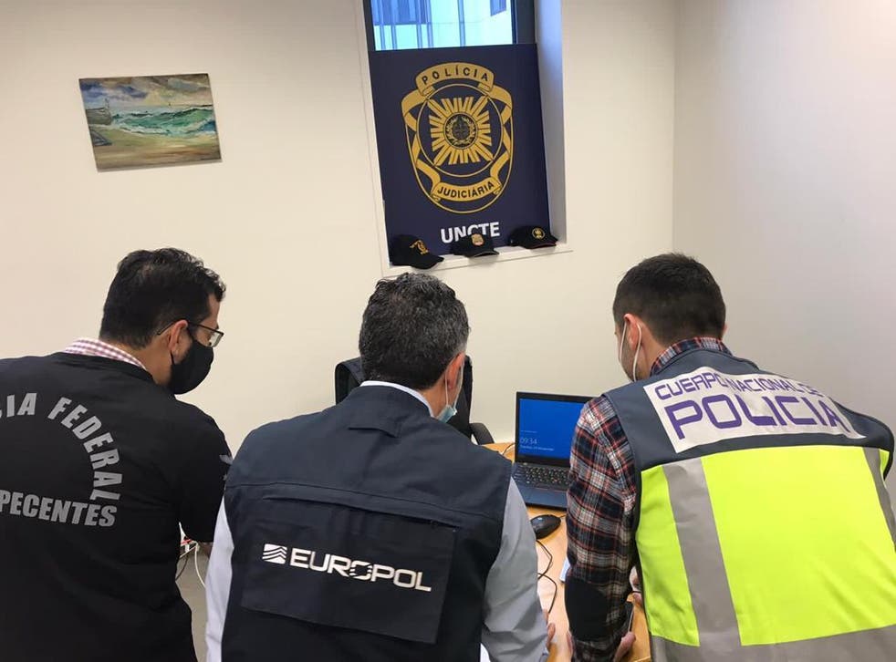 Europol law enforcement coordinating a major international drugs bust