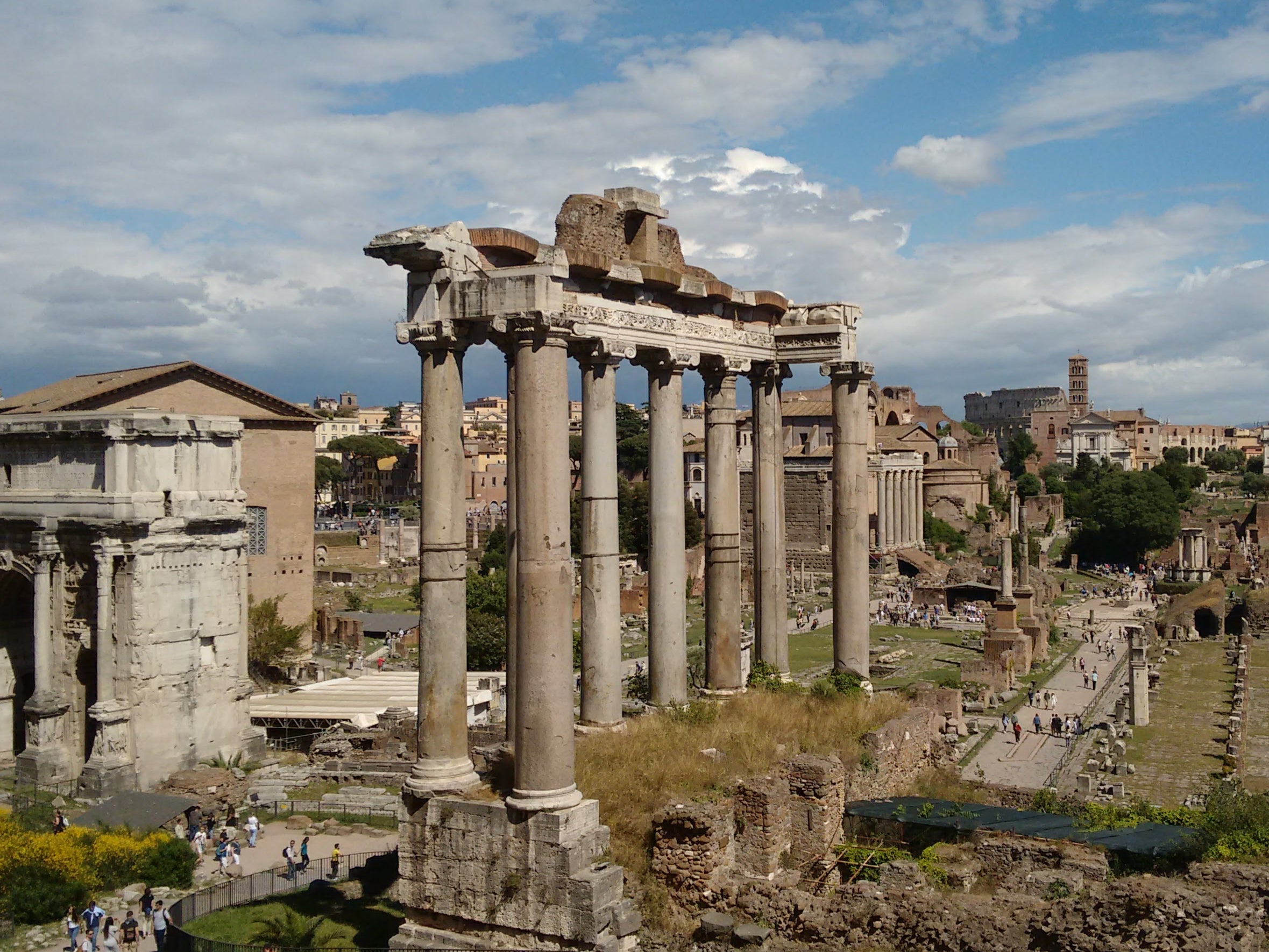 It was not clear where the artefact was from that the American tourist stole, but it was believed to potentially be marble from the Roman Forum (pictured)
