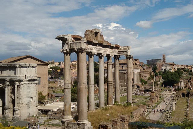 It was not clear where the artefact was from that the American tourist stole, but it was believed to potentially be marble from the Roman Forum (pictured)