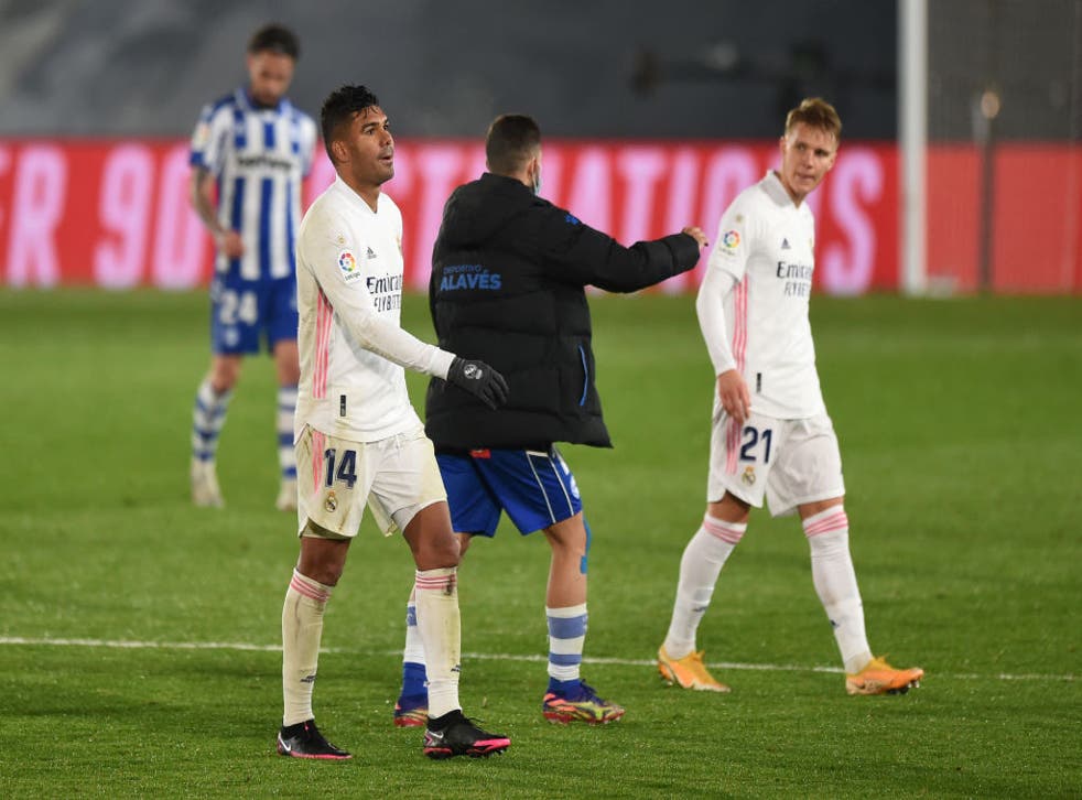 <p>Real Madrid estuvo cerca de rescatar el empate en los minutos finales del juego</p>