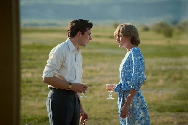 <p>Prince Charles (Josh O’Connor) and Princess Diana (Emma Corrin) in ‘The Crown’</p>
