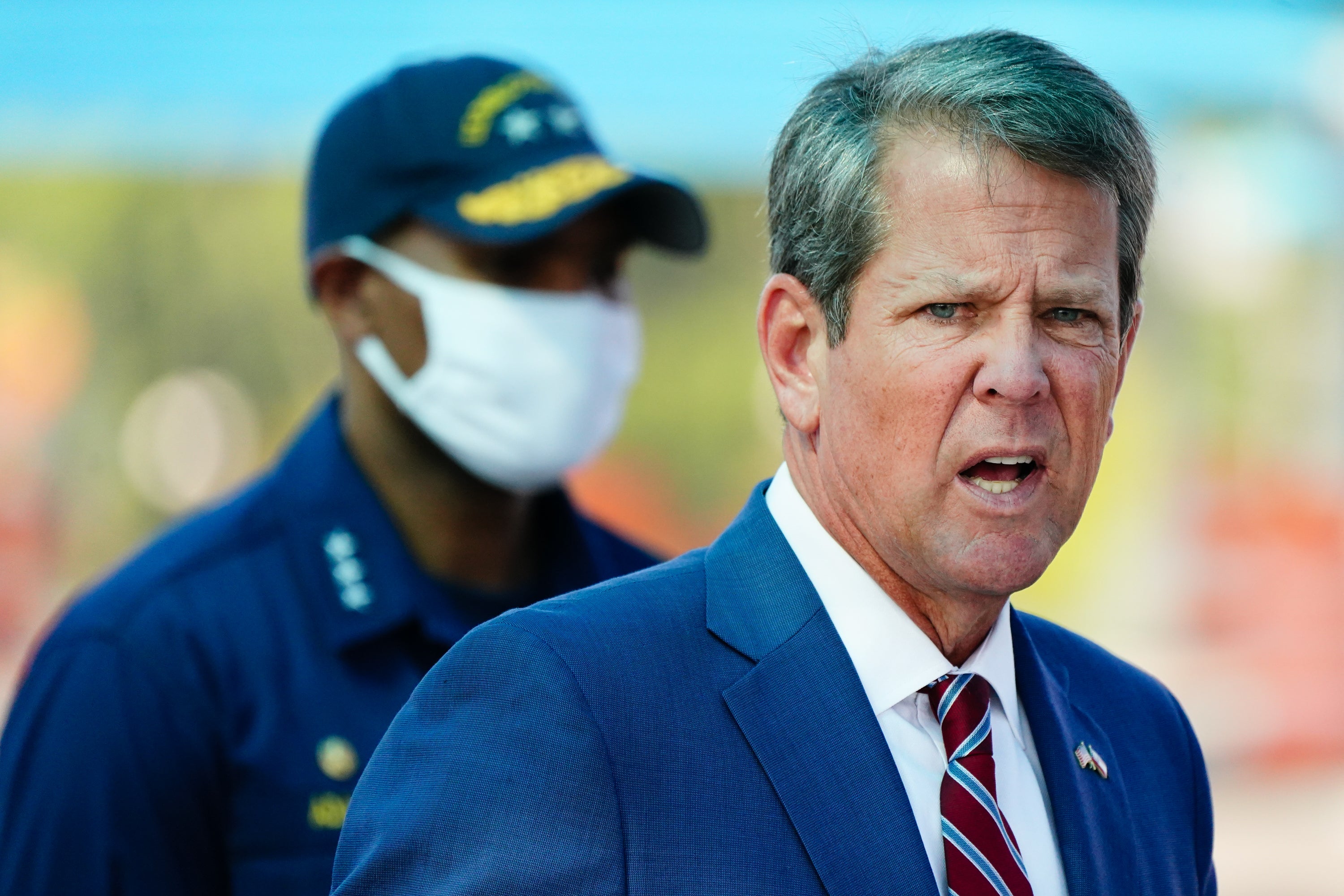 Brian Kemp, the governor of Georgia, was called by the president on Saturday morning