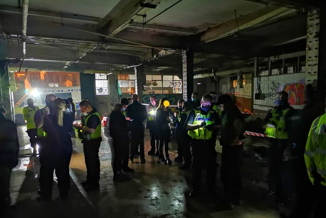 <p>One man was arrested for assault at the disused warehouse in Digbeth</p>