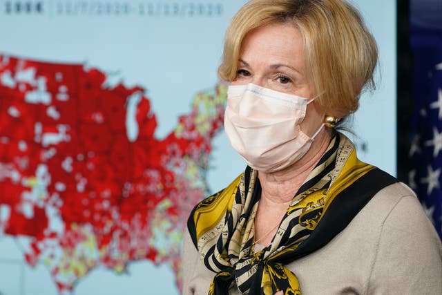 Dr Deborah Birx, coordinator of the White House coronavirus task force, said she hoped to speak with Joe Biden on Monday about the pandemic
