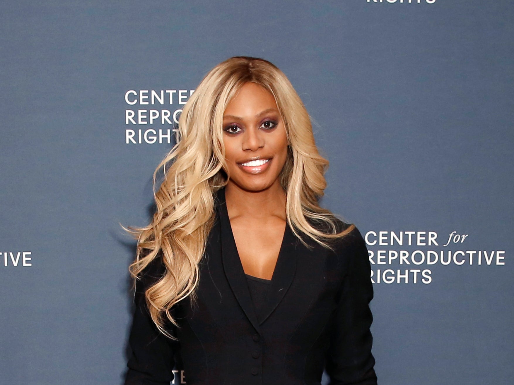 Laverne Cox at the Center for Reproductive Rights benefit in February, 2020
