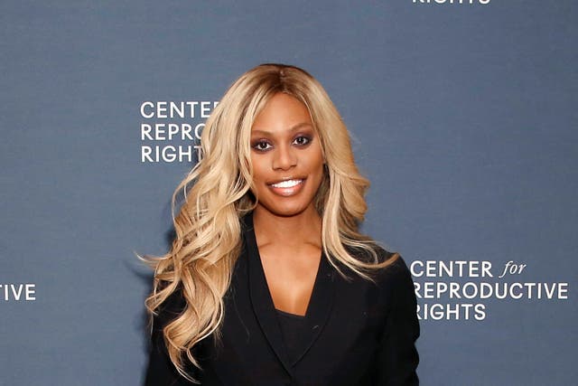 Laverne Cox at the Center for Reproductive Rights benefit in February, 2020