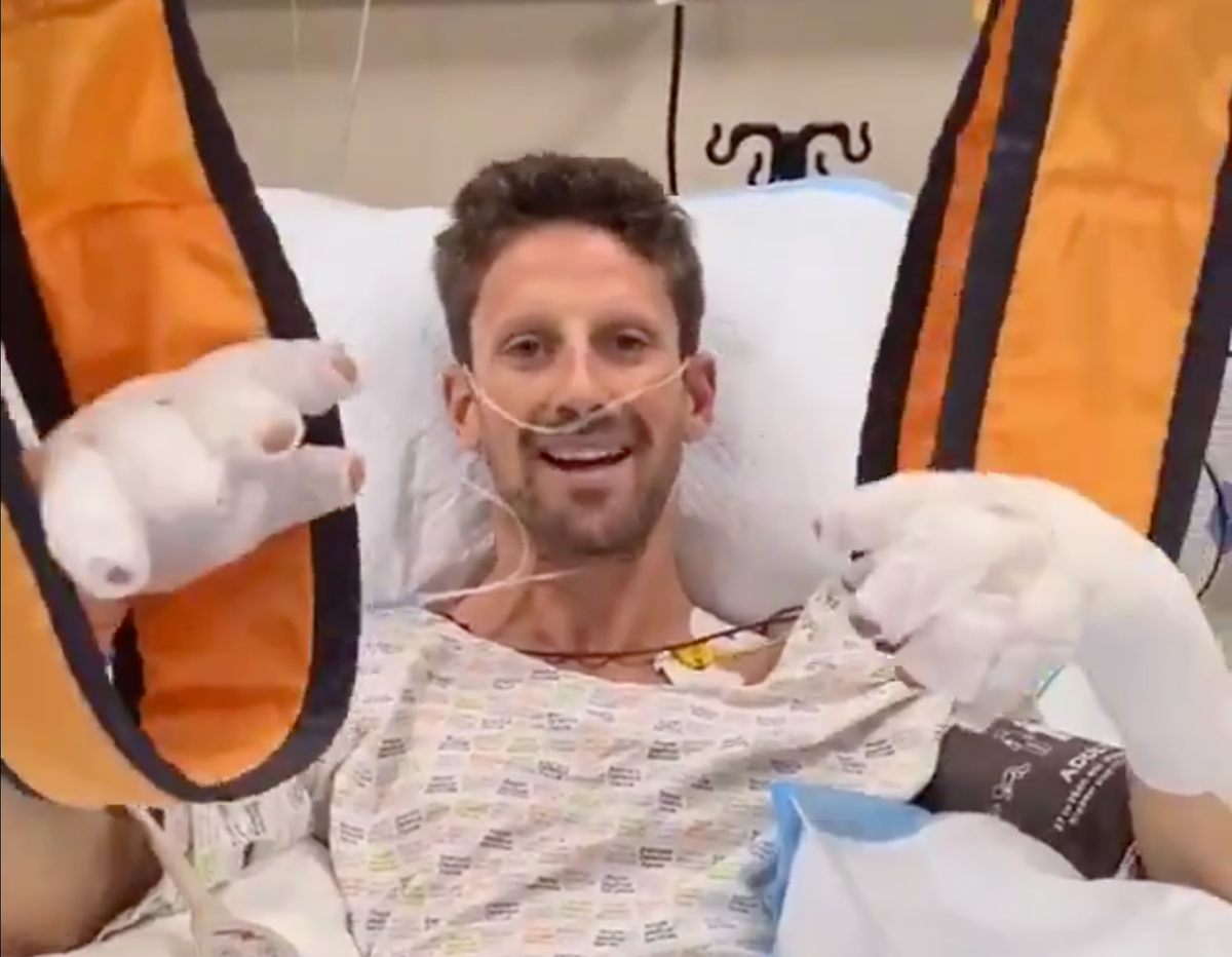 Former sceptic Romain Grosjean credits halo with saving his life after fiery crash at F1 Bahrain Grand Prix