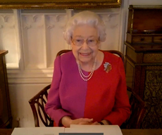 Queen gifted coronavirus face mask during video call