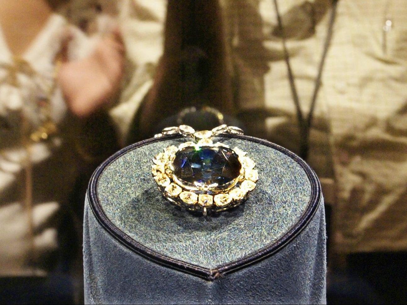The Hope Diamond at the Smithsonian museum in Washington, DC