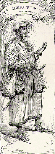 Obeying royal orders: the Sheriff of Nottingham (depicted here in an early 20th-century artist's impression) publicly displayed the headless body Robert of Wetherby (potentially Robin Hood). The sheriff even invoiced the Crown for the metal chain used to display the corpse