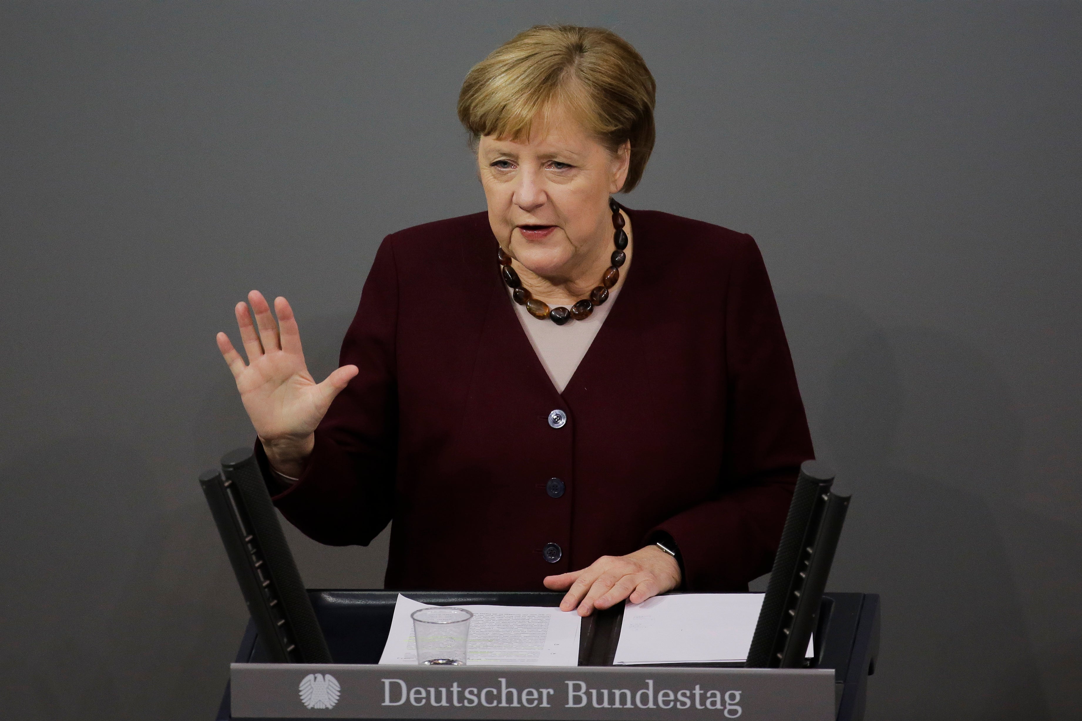 Angela Merkel made the rare Brexit intervention on Wednesday