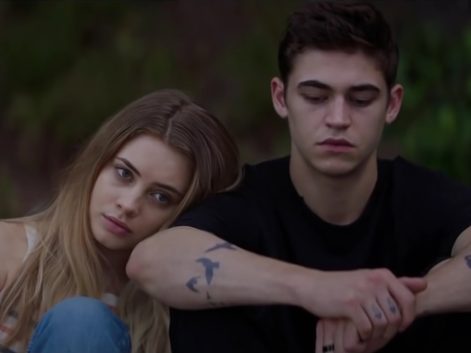 Josephine Langford and Hero Fiennes Tiffin in ‘After We Collided’