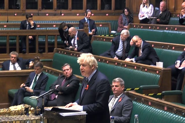 Boris Johnson addresses Tory MPs sceptical of his Covid plans