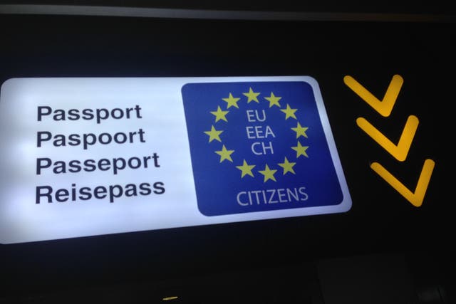 Fast track: EU citizens living in Britain will have access to priority passport queues – as well as free medical treatment