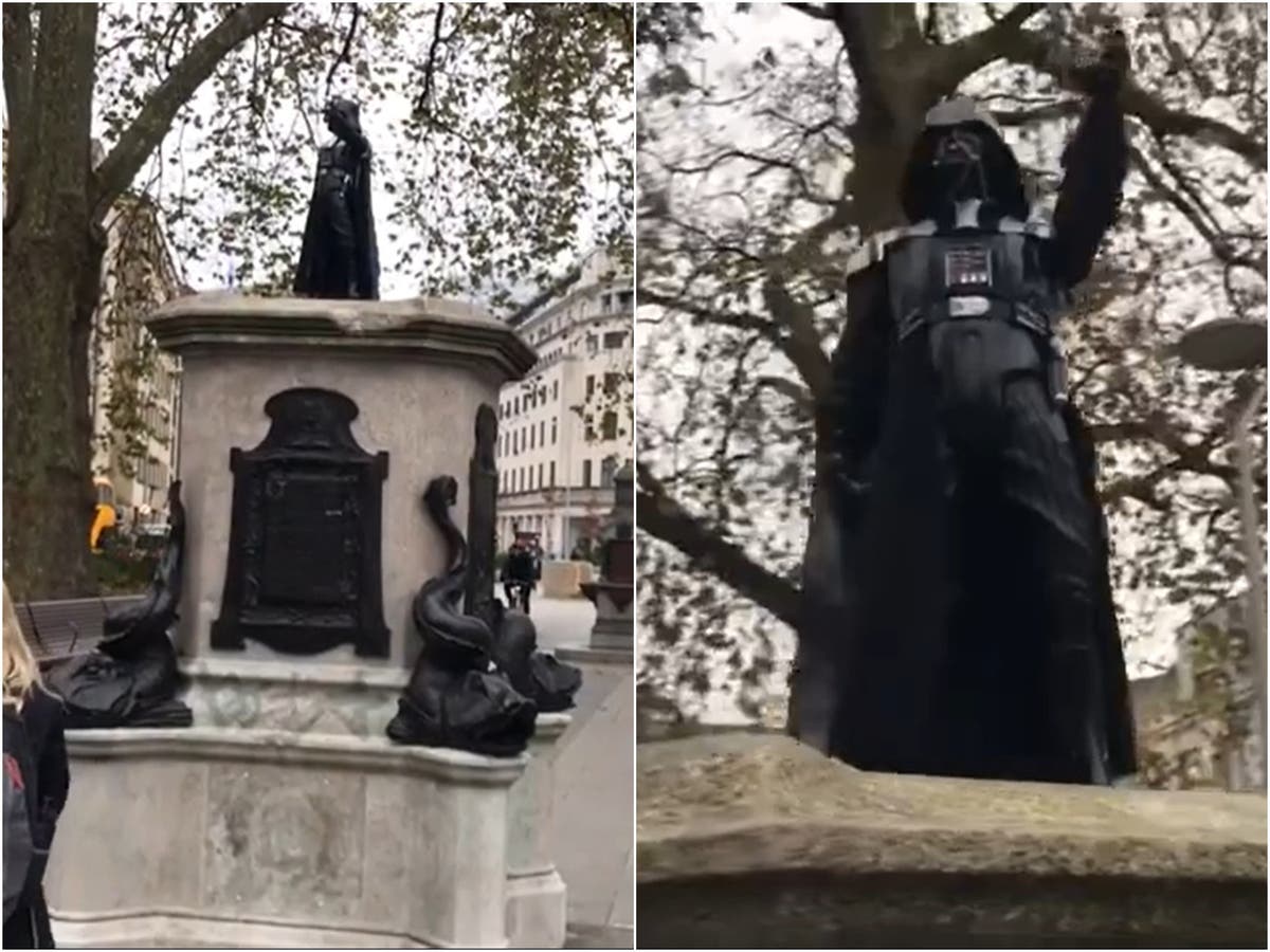 Darth Vader figure appears in Bristol on former Edward Colston plinth