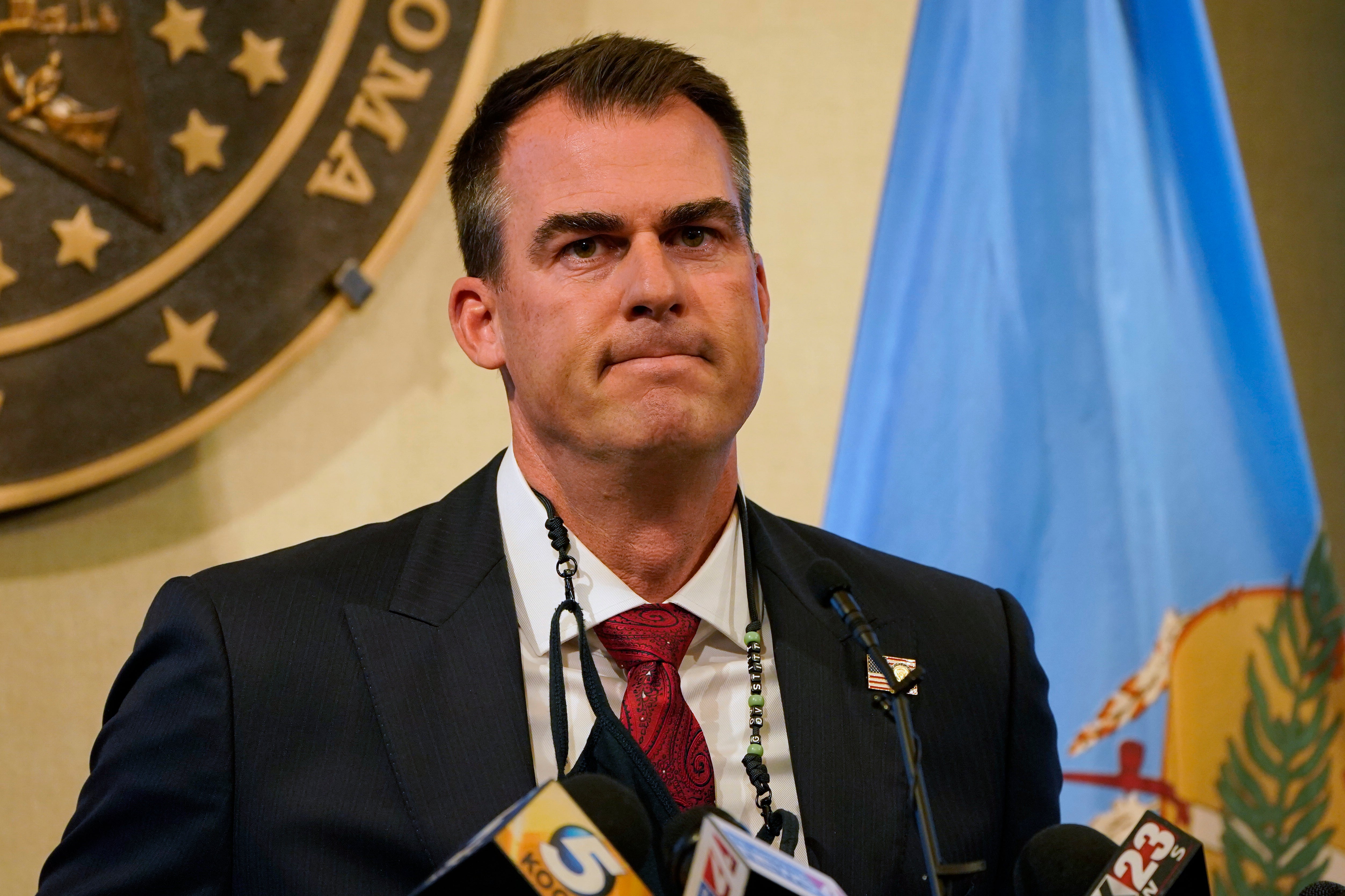 Oklahoma governor orders day of prayer for Covid but no mask mandate
