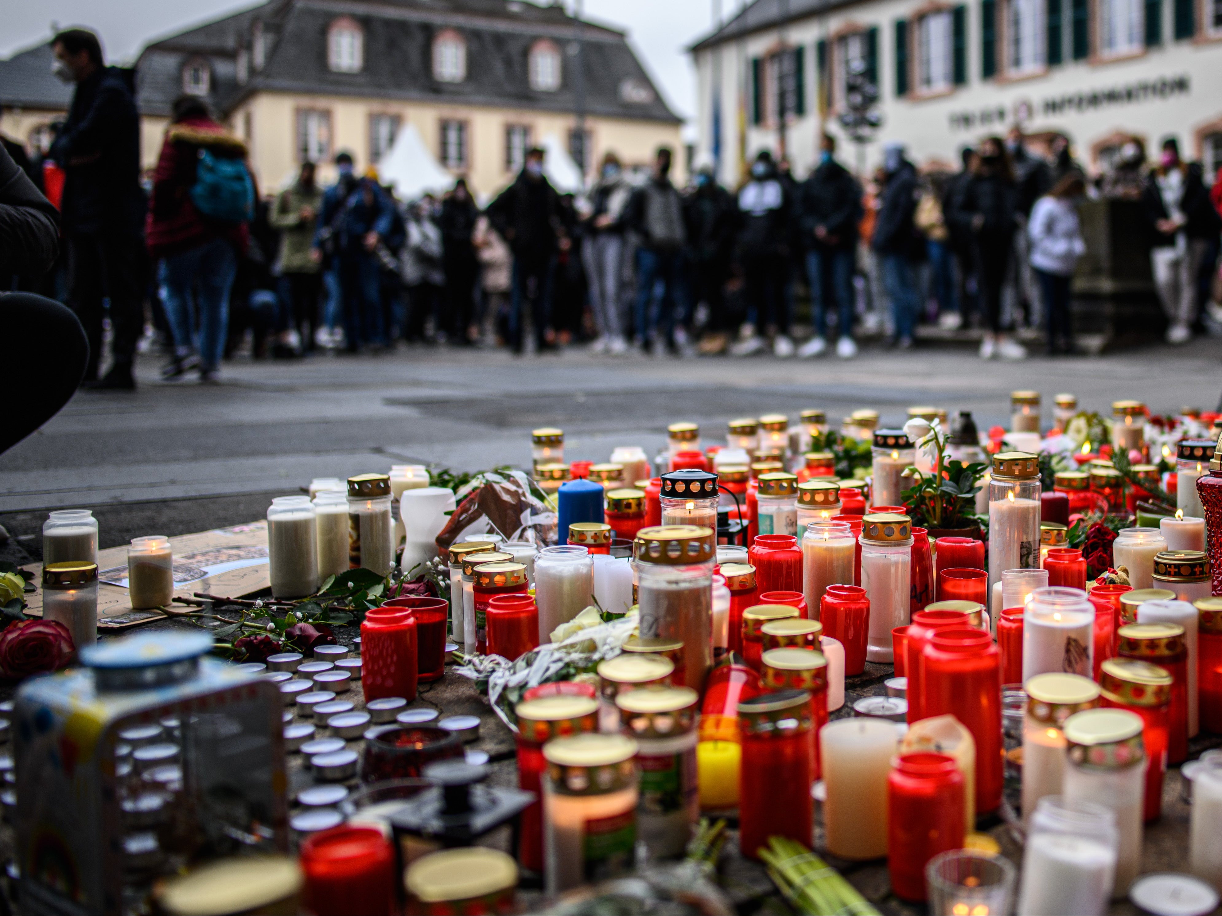 Trier residents have begun laying tributes at a makeshift memorial