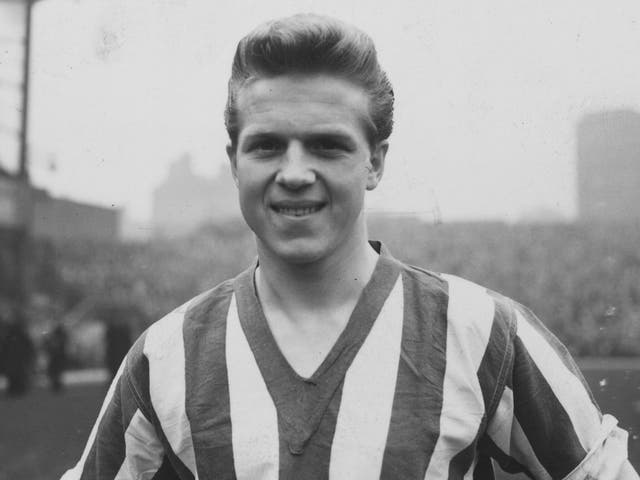 <p>Quixall in the colours of his hometown club in 1957</p>