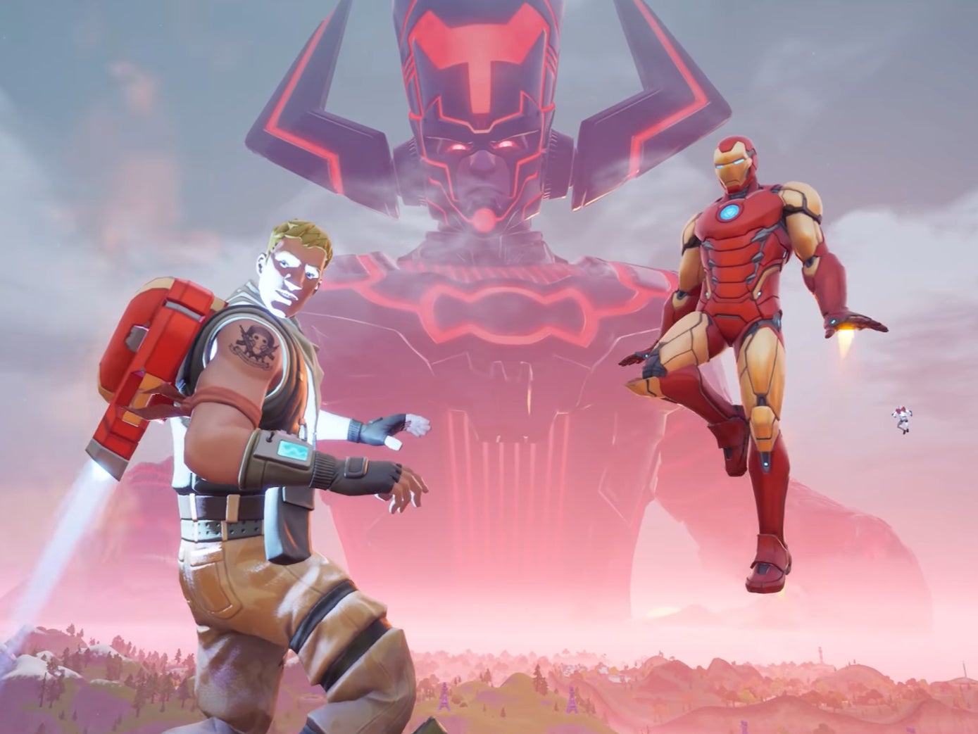 A still from the Galactus event in Fortnite