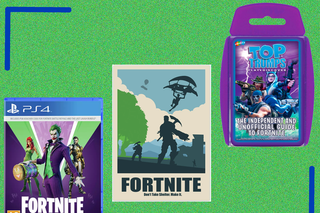 <p>From PS4 games to prints for your home, these are bound to get Fortnite fanatics excited</p>