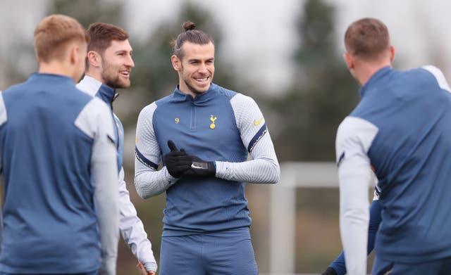 Gareth Bale in Tottenham training this week