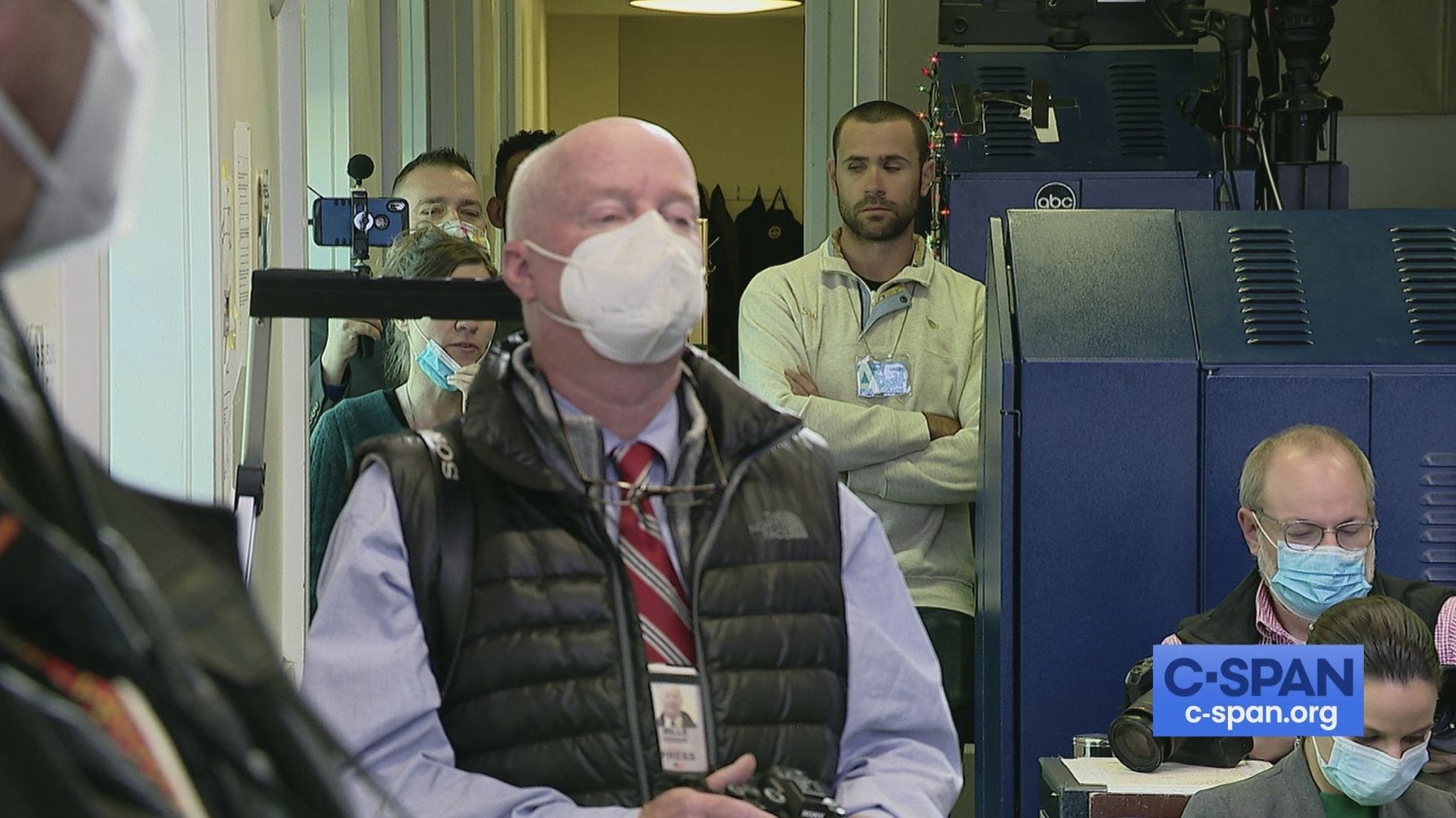  McEnany attacks Democrats on Covid ‘hypocrisy’ as husband watches briefing without mask