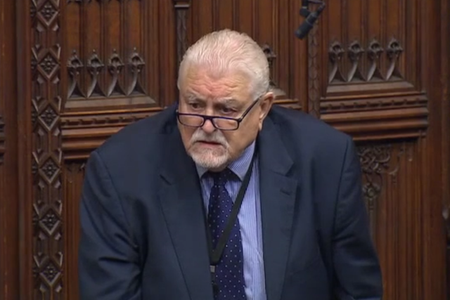 <p>Lord Ken Maginnis speaking in the House of Lords earlier in the year</p>